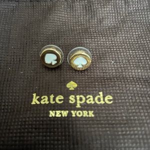 Kate Spade White Logo Studs